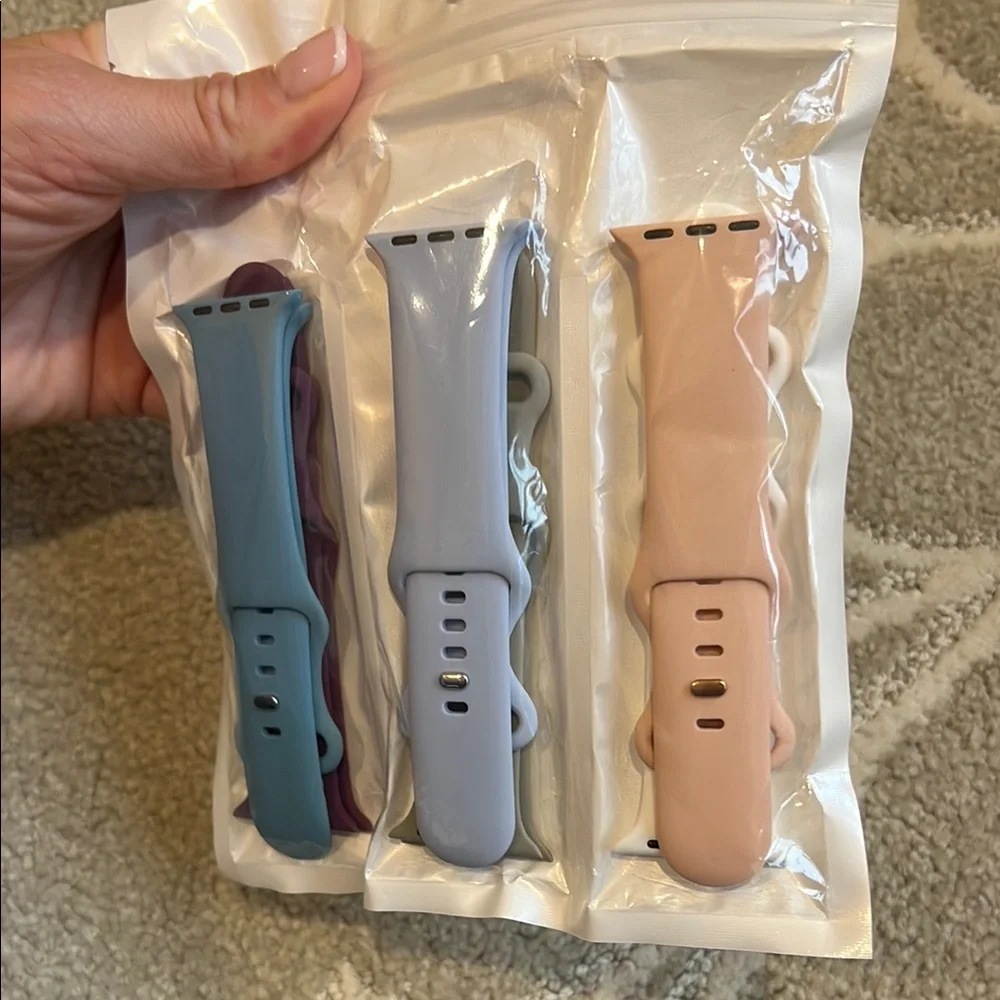Apple Watch Band Set - Blue, Gray, and pink purple white